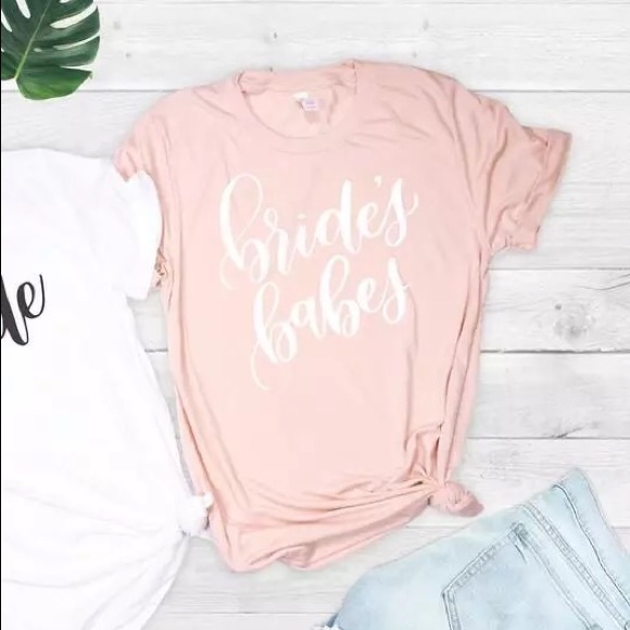 WHITE BRIDE’S BABES PINK T-SHIRT (LIMITED INVENTORY LEFT) - Picture 2 of 4